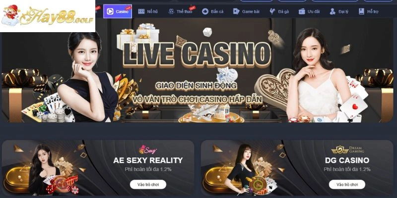 Cá cược Casino trực tuyến kịch tính cùng HAY88